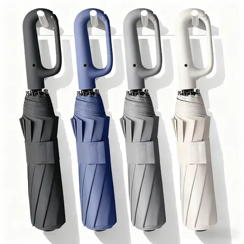 60pcs Pack Automatic 6-Rib Foldable Handheld Umbrellas for Adults - Lightweight, Waterproof, Windproof, Fast-Fold & Go, Compact Folded, Portable with Loop Buckle, All-Weather Rain Umbrellas, Umbrellas For Rain