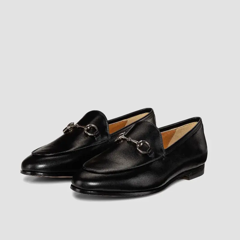 Gucci Leather Jordaan Horsebit Loafers Size 39.5