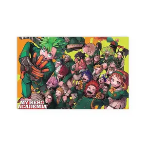 My Hero Academia Poster, Class 1-A Anime Wall Art, Deku and Friends Colorful Print, Anime Decor for Kids Room