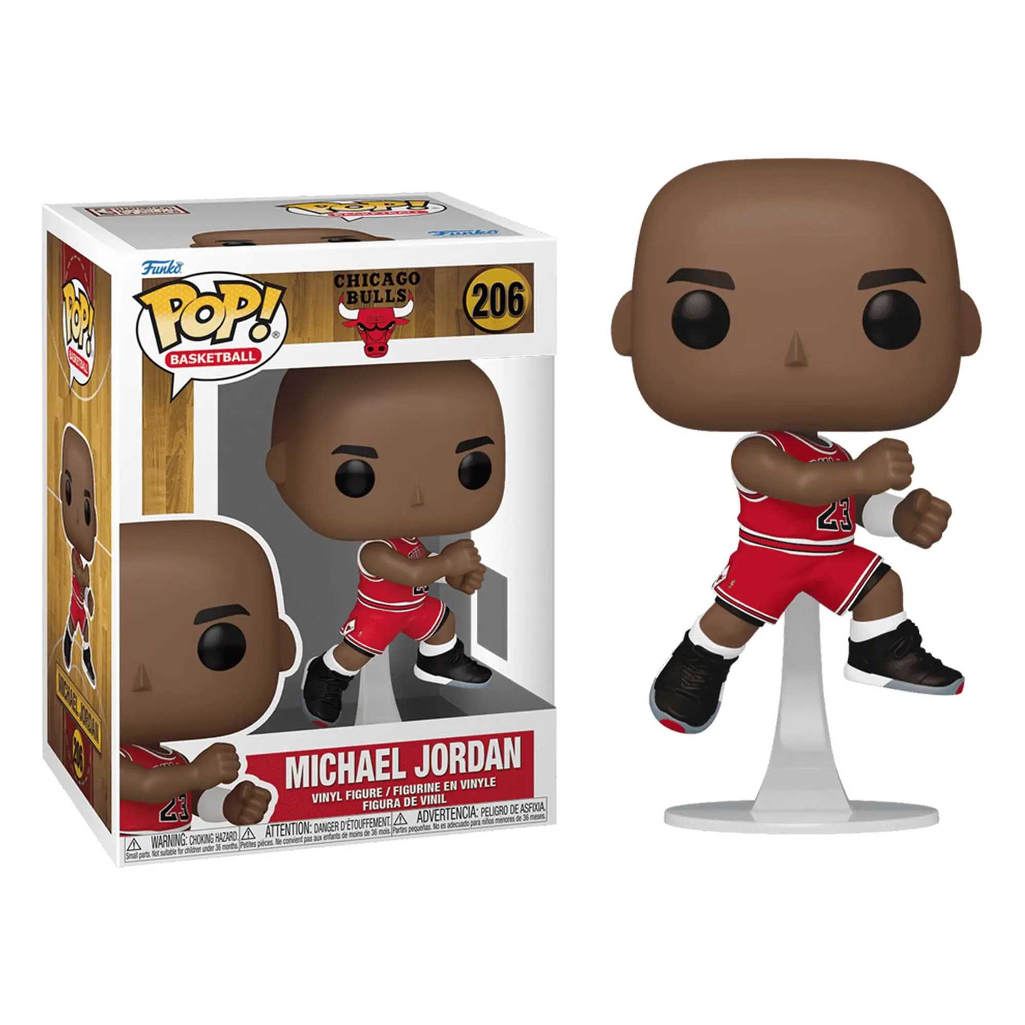 Chicago Bulls NBA Michael Jordan ('89) "The Shot" Highly Styled Vinyl Figurine, Collectible Action Figure, Choking Hazard Small Parts