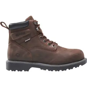Wolverine Mens Floorhand 6 Inch Waterproof Steel Toe  Work/Duty - Brown