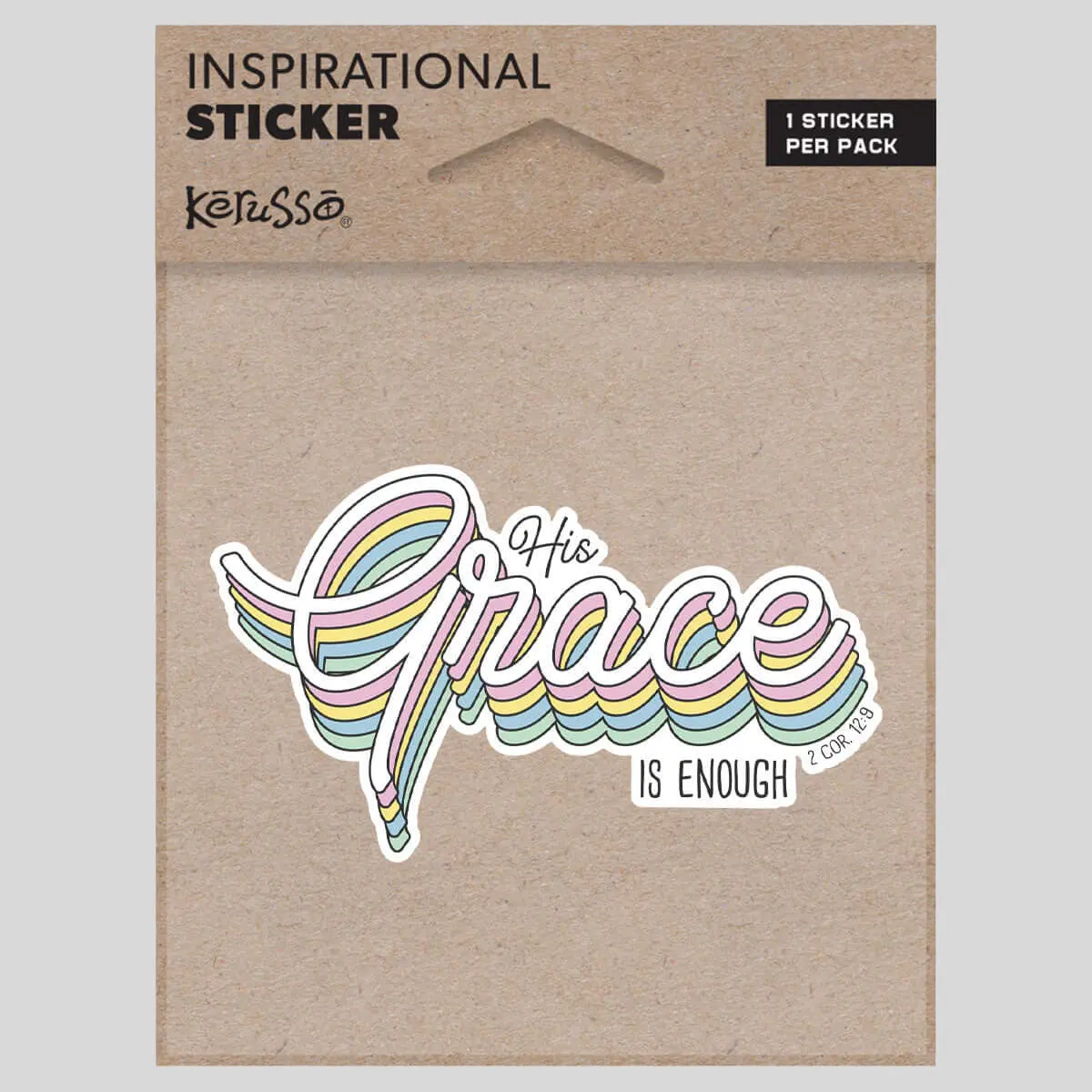 Kerusso His Grace Character-Based Sticker, 4" x 2", Inspires Faith & Faith Motiv., for Bike, DIY Scrapbooking & Stamping (Toys & Hobbies), Stickers