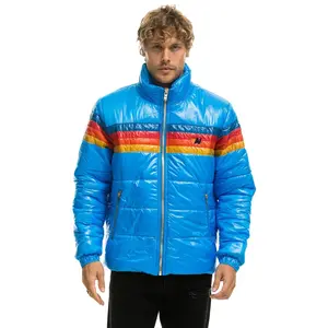 4 STRIPE LUXE TRAVELER JACKET - GLOSSY BLUE