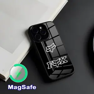Cartoon Motorcycle Racing Foxes Phone Case Magnetic glass case for iPhone 17 Pro Max 16 15 14 13 11 Pro Max Plus Phone case