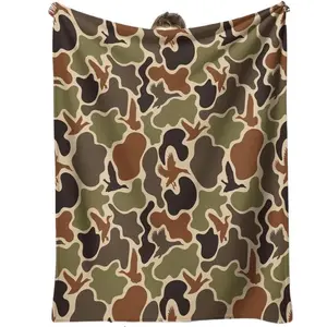 Military Duck Camouflage Blanket Ultra Soft Flannel Material Lightweight Tactical Gear Ideal For Outdoor Adventures Camping Hikes AC Rooms Multi Scenario Use Quick Dry Fabric pattern flannel blanket cozy warm throw