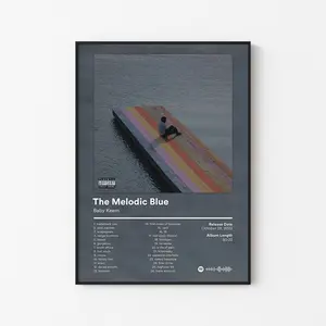Baby Keem Album Poster, The Melodic Blue Tracklist Art, Family Ties Experimental Rap Print, Hykeezy Decor, Unframed Print Only