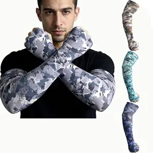 Outdoor Camouflage Ice Sleeve Men’s Sun Protection Summer UV Protection Hiking Sleeve Arm Guard for Men