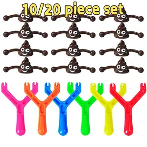 Creative Prank Funny Sticky Poop Bow, 10/20 Pieces Set, April Fools' Day Gift, Halloween Party Supplies, School Rewards, Birthday Gifts