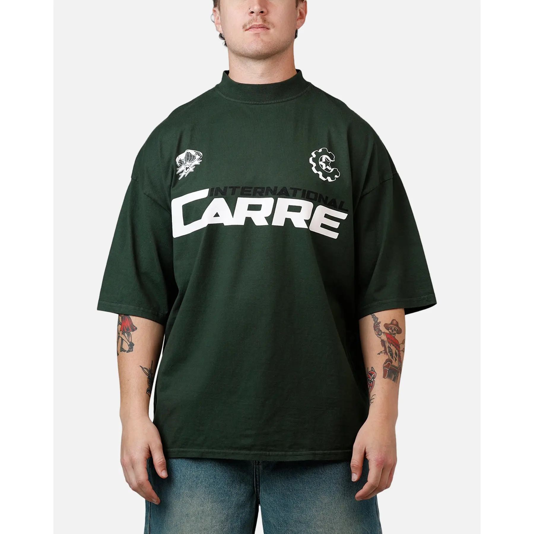 Carre International Globe T-Shirt Forest Green