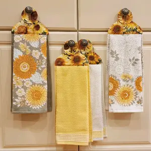 100% Cotton Fall Hand Towels for Kitchen Knobs