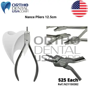 Set x 5, 10, 15, 20,30 and 50 Orthodontic Nance Pliers 12 cm Orthodentalusa Made for USA