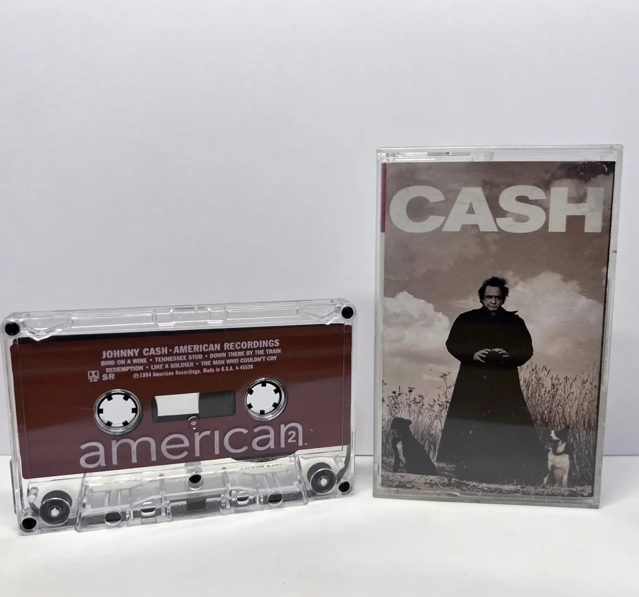 Johnny Cash "American Recordings" (Cassette, American Recordings, 1994) Red Tape