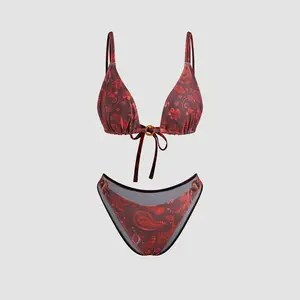 Cider O-Ring Floral Bracelet Cheeky Bikini Swimsuit