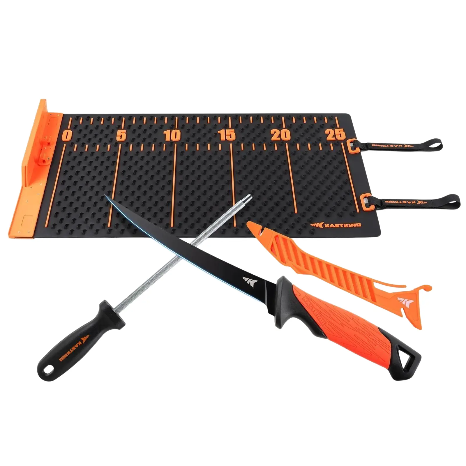 KastKing EZ Fillet Fish Fillet Mat, Anti-slip Texture With 25" Integrated Ruler, Extended Dimensions, Easy to Clean Material, Portable Storage, Fish Cutting Board Chopping Block Ceramic Knives Steel SummerVibes