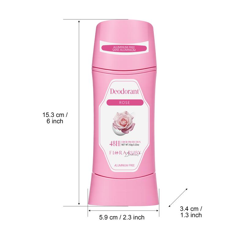 Flora Ruby Fruit-Scented Deodorant – Aluminum-free, with natural coconut and jasmine ingredients, effectively combats odor-causing bacteria – Helps lighten underarm dark spots – Removes impurities and dead skin cells – Provides a refreshing scent.