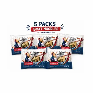Thai Boat Noodles 5 Pack | Viral Asian Instant Noodles | Rich Savory Soup