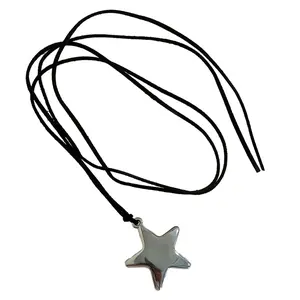 Cool Neck Jewelry Star Necklace Pendant Alloy Material Rope