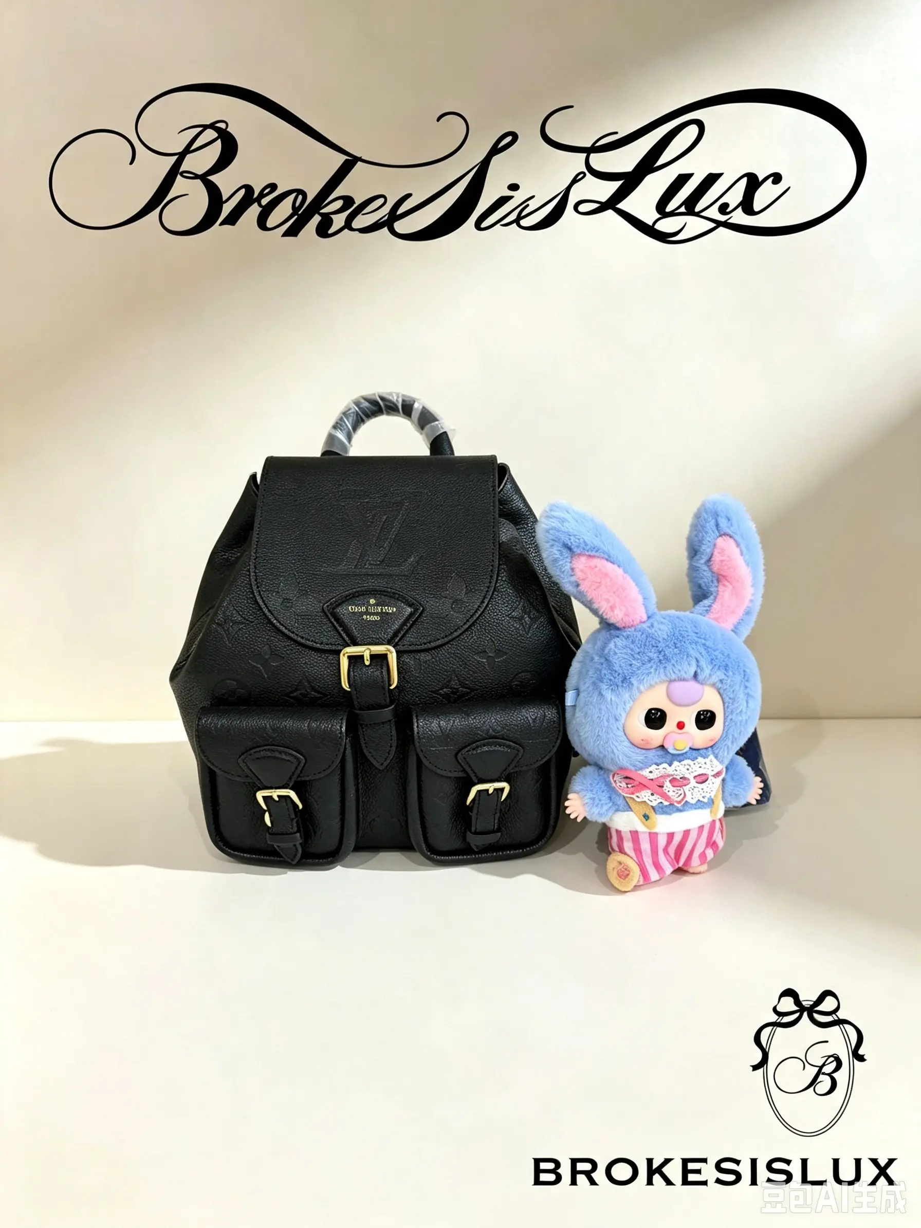 Pre-owned Louis Vuitton Montsouris Mini Backpack, Black Monogram Empreinte Leather