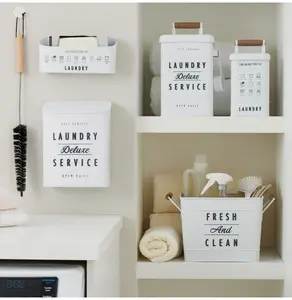 Magnetic Metal Laundry Lint Bin Set - 3-Piece Set for Adults, Ideal for Laundry Cleaning