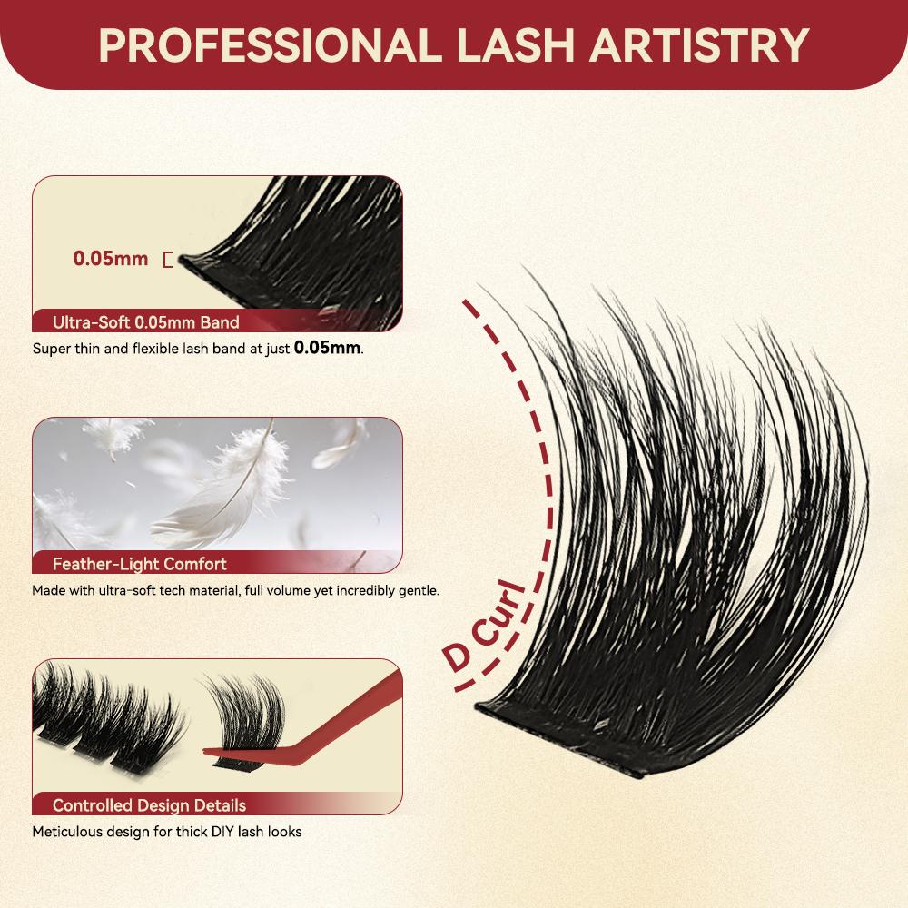 Fulluxy Diamond Stack | Classic Full Volume Lashes | DIAMOND STACK Kit Fluffy, Long-Lasting & Easy DIY | Complete Set with Glue Remover & Tweezer for Beginners | One Layer = Bold, Luxe Volume