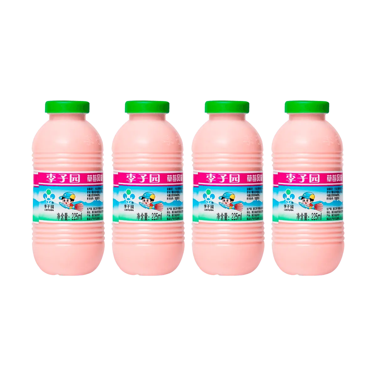 LIZIYUAN Sweet Milk Drink Strawberry Flavor - 4 Pack 900ml Refreshing Beverage LIZIYUAN Sweet Milk Drink Strawberry Flavor - 4 Pack 900ml Refreshing Beverage