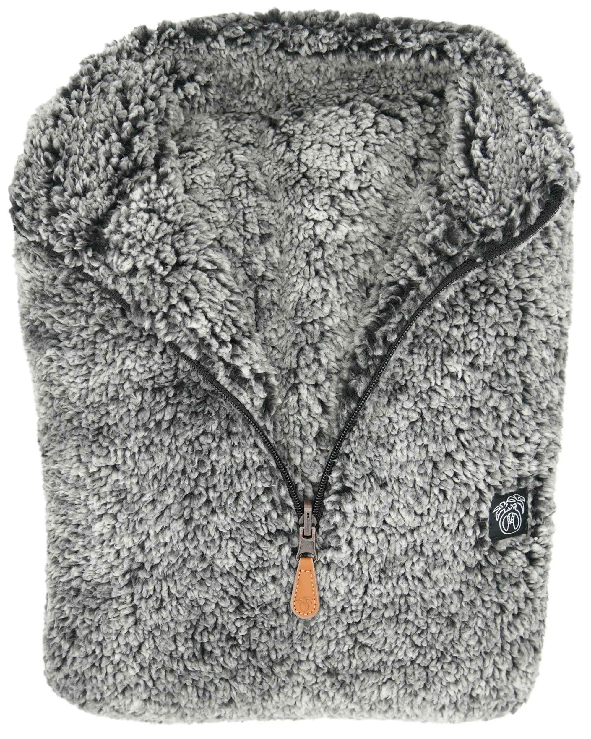 Reversible Double Sherpa 1/4 Zip | Black Sherpa - Black Sherpa
