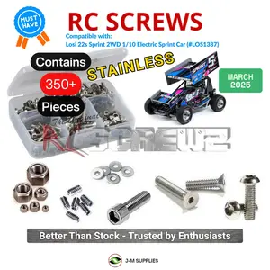 RCScrewZ Stainless Screw Kit los150 for Losi 22s Sprint 2WD 1/10 Electric Sprint Car (LOS1387) | RCX
