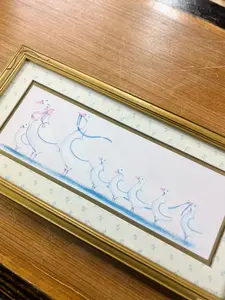 Vintage Homco Family of Geese Framed Print - Country Goose Wall Art