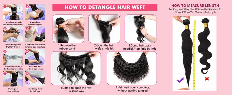 Vinisay Brazilian Virgin Hair Body Wave Straight Hair Bundles Human Hair Quick Weave Extensions Natural Black 12-30 Inches Budget Friendly