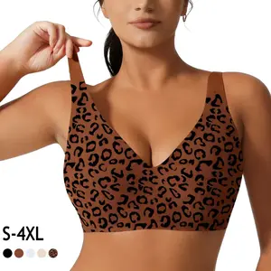 Wire-Free Soft Support Bra for Full Bust, Seamless Invisible Full Cup Bra Lift Anti-Sag Plus Size Sports Everyday Bra S to 4XL