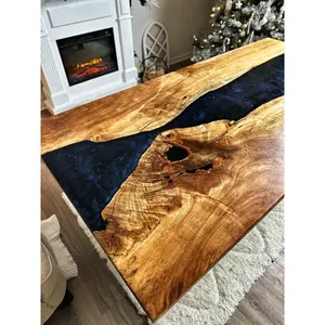 Maple Epoxy River Dining Table 6ft Maple Epoxy River Dining Table 6ft