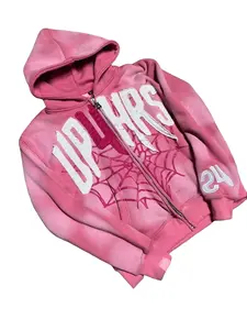 Women's Y2K Graphic Zip-Up Hoodie - Oversized, Edgy Artistic Quote Detail, Hip Hop Retro Aesthetic Casual Outerwear for Everyday Fashion, Zip Up Hoodies, Graphic Hoodies