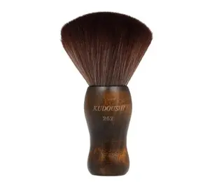 Anself Large Neck Duster Brush – Professional Barber Hair Brush, Natural Fiber Bristles, Wooden Handle, Salon Use