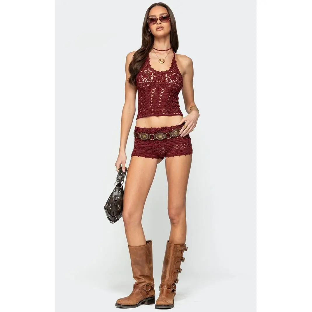 Edikted Women's Kelani Crochet Shorts