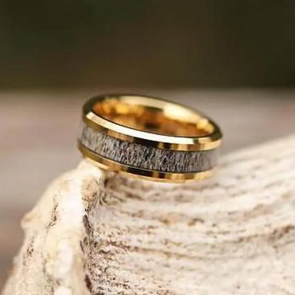 14k gold Antler ring