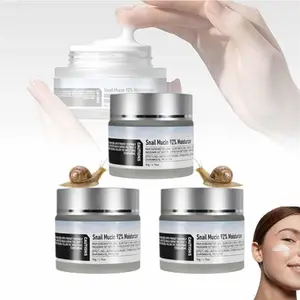 Snail Mucin Hydrating Nourishing Cream - 2-Count 100ml Single Item, Alcohol-Free, 24-Month Shelf Life, Summervibes Lotion, Topical Wart Corn Remover Pads, Alix Earle Pore Care Moisturizer for Normal Adults, Daily Skin Repair Skincare, Hydrate