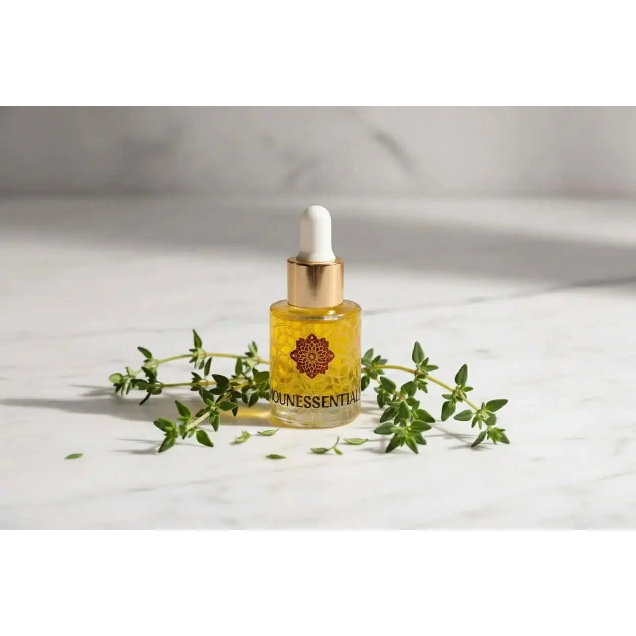 15ml Natural Moroccan Thymus Vulgaris Essential Oil - Fresh Herbal Aromatherapy Oil with Dropper for Wellness, Drops