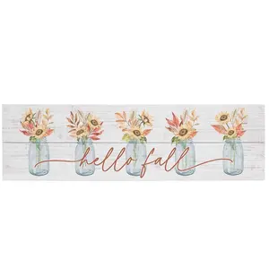 Sincere Surroundings 24" Hello Fall Jars Vintage Pallet Board