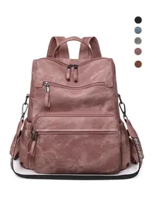 Vintage Dual-Shoulder Bag for Women, Lightweight Waterproof Multi-Layer Commuter Backpack, Casual Versatile Student Bookbag