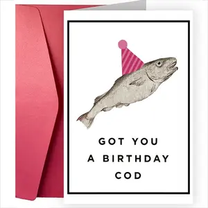 Funny Birthday Card with Envelope, Humorous Illustration Text Game Card, Prank Gift for Him/her, Family & Friends, Funny Dad Card