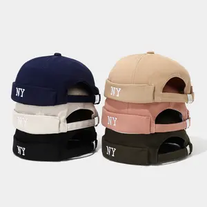 Men Women Embroidery Fashion Beanies Caps Cotton Adjustable Beanie Hats Fashion Street Melon Caps Unisex