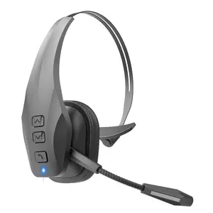 DH15Trucker Bluetooth Headset Wireless with MicDual Noise Cancelling Microphone Mute Button55Hrs Battery Life PC Headset for Cell PhonesComputer Truck Driver Audio Headphones