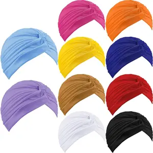10 pieces of women's elastic headscarf - chemotherapy headscarf, made of soft and elastic fabric, with soft and bright colors, suitable for cancer patients and daily occasions