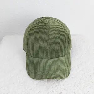 Olive Green Corduroy Hat