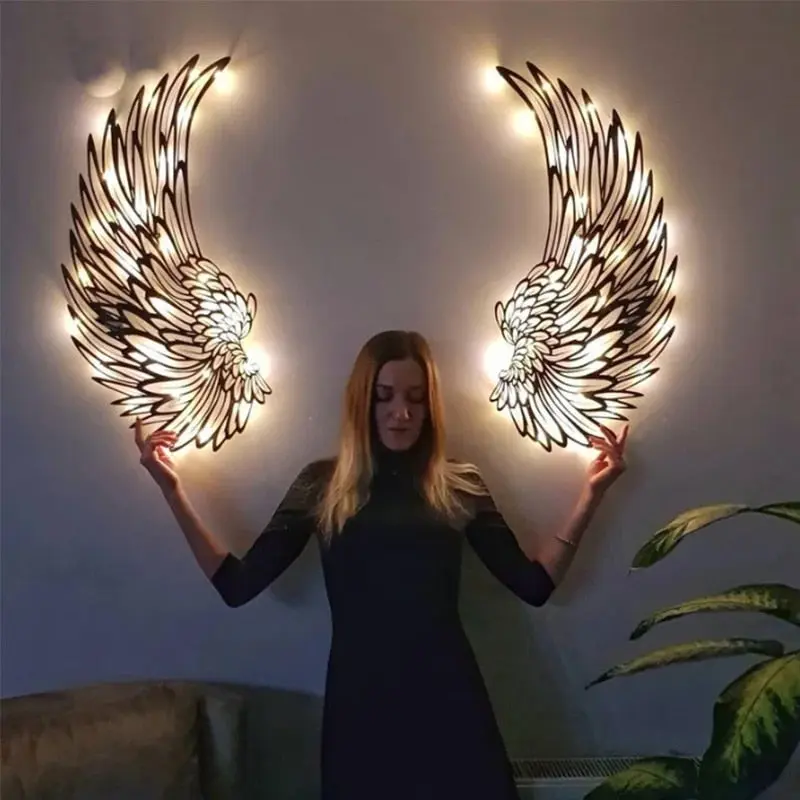 Angel Wings Metal Wall Art Decor Decorative Hanging Artwork