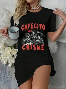 Cafecito y Chisme Halloween Spanish Fashion Dress