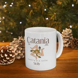 Sicilian Trinacria Goddess Mug | Ceramic Coffee Cup 11oz or 15oz