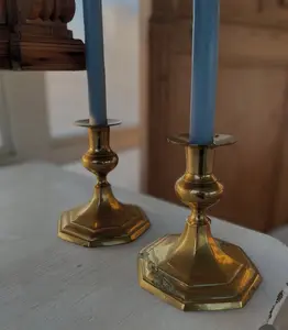 Vintage Brass Candle Holders