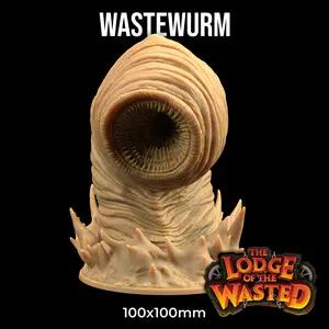 Waste Wurm Worm Wyrm Lodge of the Wasted |The Dragon Trappers Lodge | 32mm Scale | Miniature TTRPG Mini DnD Dungeons Dragons Wargaming