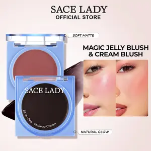 SACE LADY Black Jelly Blush Stick – Color Changing Black to Pink Blush for Cheeks, Lips & Eyes, Multi-Use Dewy Glow Cream Tint, Long Lasting Moisturizing Makeup